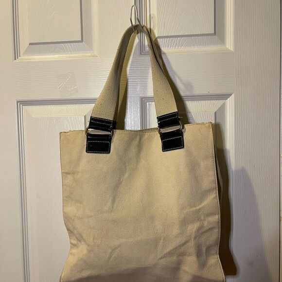 JASON WU Black Cat Canvas Cream TOTE BAG. - Picture 6 of 15